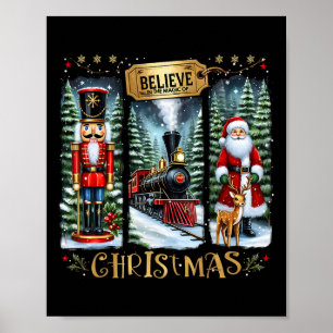 Poster Croyez En La Magie De Noël Train Nutcracker