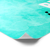 Poster Croyez En Vous Lotus Mandala Turquoise (Coin)