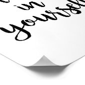 Poster Croyez en vous-même motivationnelle typographique (Coin)