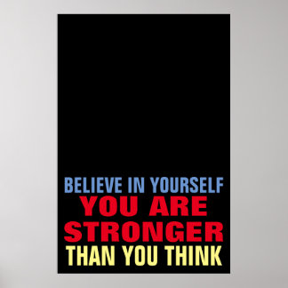 Poster Croyez en vous Motivational Confiance Citation