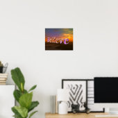 Poster Croyez Imaginaire Sun Sky Inspirational (Bureau à domicile)