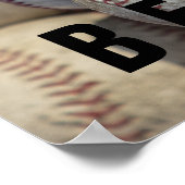 Poster Croyez La Motivation Inspirationnelle Du Baseball (Coin)