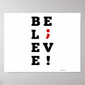 Poster Croyez la sensibilisation au semi-colon (Devant)