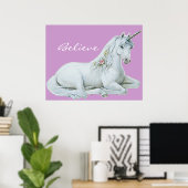 Poster Croyez l'affiche Unicorn (Bureau à domicile)