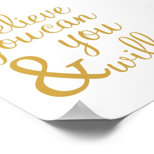 Poster Croyez que vous pouvez et que vous allez - art pri (Coin)