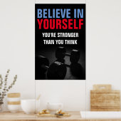 Poster Croyez-vous Bodybuilding Fitness Motivational (Cuisine)