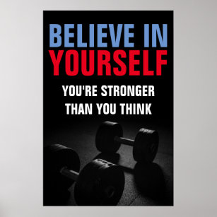 Poster Croyez-vous Bodybuilding Fitness Motivational