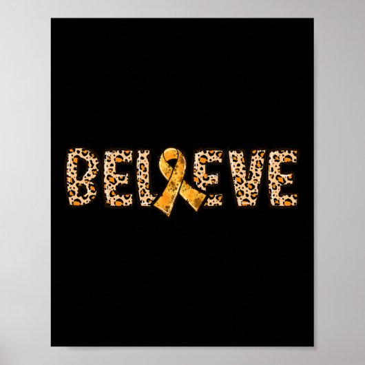 Poster Crps Empreinte de léopard Orange Ribbon Support Cr (Devant)