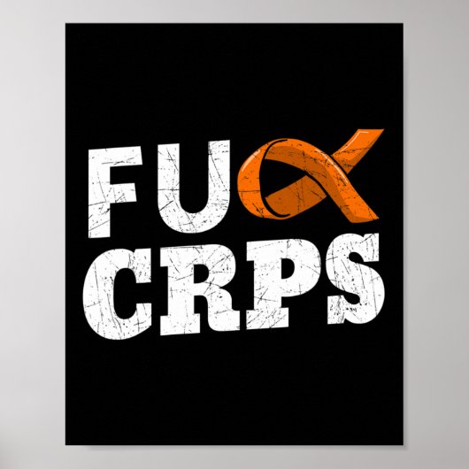Poster Crps Orange Ruban Causalgie Reflex Neurovasculaire (Devant)