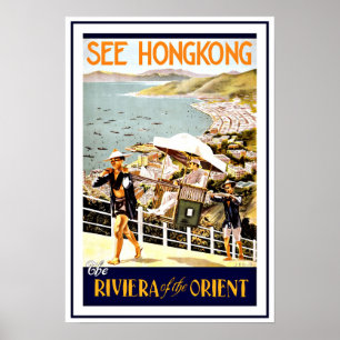 Poster Cru de Hong Kong la Riviera de voyage
