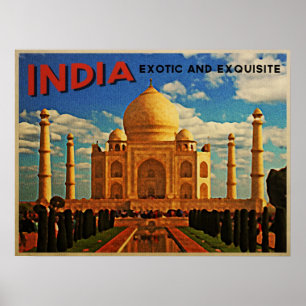 Poster Cru du Taj Mahal Inde