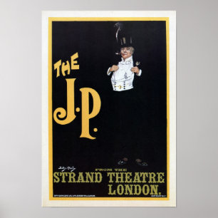 Poster Cru le brin Londres l'annonce de jeu de théâtre de
