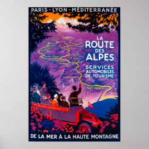 Poster Cru PosterEurope de DES Alpes d'itinéraire de La