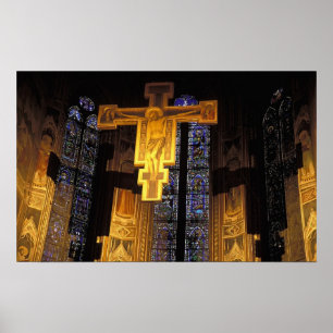 Poster Crucifix au-dessus du Haut-autel à Père Noël