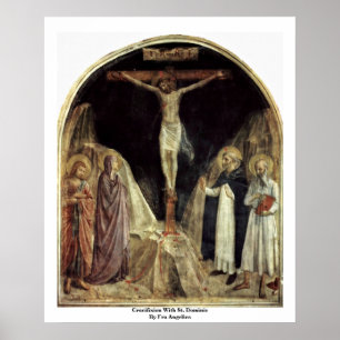 Poster Crucifixion avec St Dominic par ATF Angelico