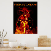 POSTER CRUCIFIXION CATHOLIQUE DE FIDÉLIUM SENSUS TRINITÉ  (Cuisine)