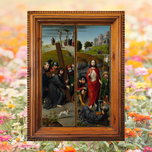 Poster Crucifixion Lent Résurrection Jésus Christ Pâques