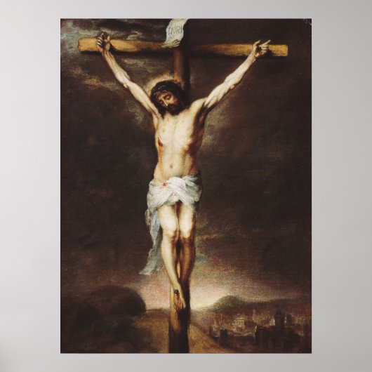 Poster Crucifixion par Bartolome Esteban Murillo (Devant)