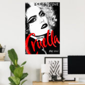 Poster Cruella 2021 Emma Stone Vertical (Bureau à domicile)