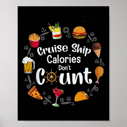 Poster Cruise Ship Calories Don't Count  (Devant)
