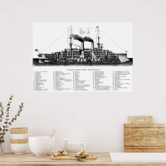 Poster Cruiser blindé allemand (Cuisine)