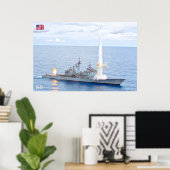 POSTER CRUISER DE MISSILES GUIDÉS - CG-63 (Bureau à domicile)