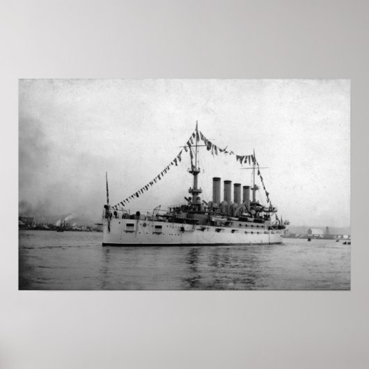 Poster Cruiser Washington ancré dans Seattle Harbour (Devant)