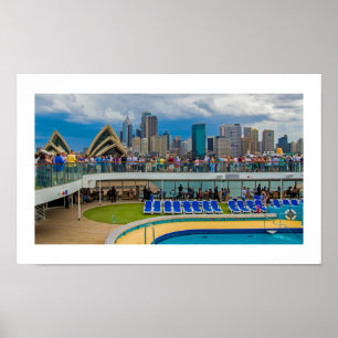 Poster   Cruiseschip in de haven van Sydney