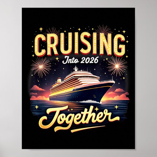 Poster Cruising Into 2026 Together New Year Cruise Ship V (Devant)