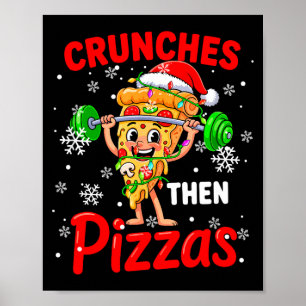 Poster Crunches puis Zzas Xmas Santa Zza musculation Gym