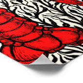 Poster Crustacés en rouge, noir et ivoire (Coin)