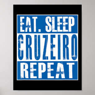 Poster Cruzeiro Soccer - Maillot Cruzeiro - Noir Enfants