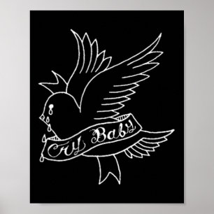 Poster Cry Baby Tattoo esthétique Cristal Bird