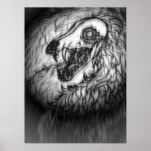 Poster Cryptide : Croquis de Wasset de neige