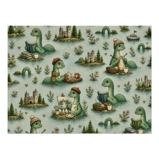 Poster Cryptides confortables Nessie Monstre du Loch Ness (Devant)