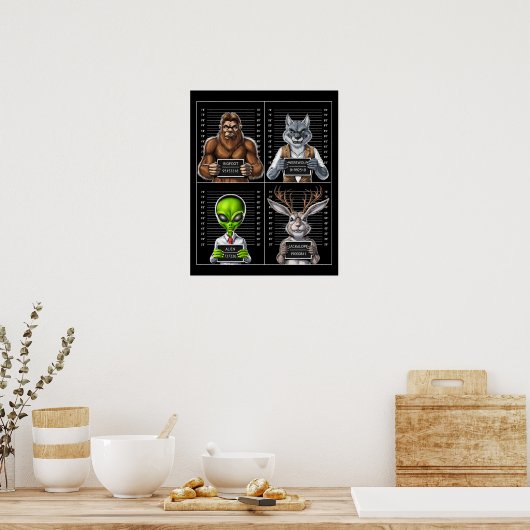 Poster Cryptids Mugshot (Cuisine)