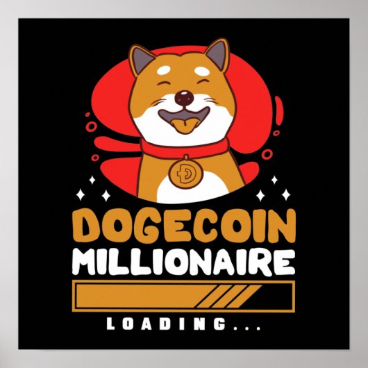 Poster Crypto DogeCoin Millionaire Chargement (Devant)