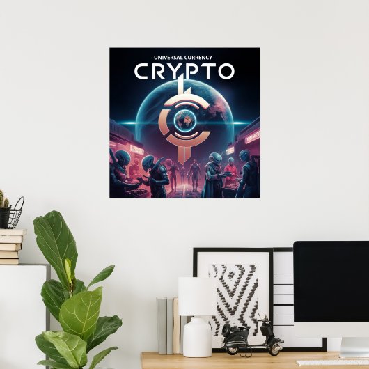 Poster Crypto Planet (Bureau à domicile)