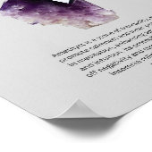 Poster Crystal Améthyste Signification (Coin)