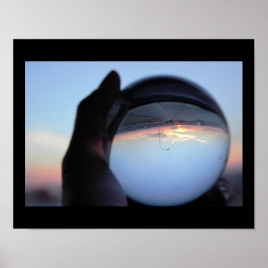 Poster Crystal Ball Sunset Photo (Devant)