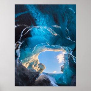 Poster Crystal Cave, Vatnajokull Icefield, Sud de l'Islan
