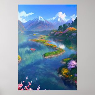 Poster Crystal Clear Mountain Lake