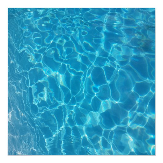 Poster Crystal Clear Sky Blue Pool Water (Devant)