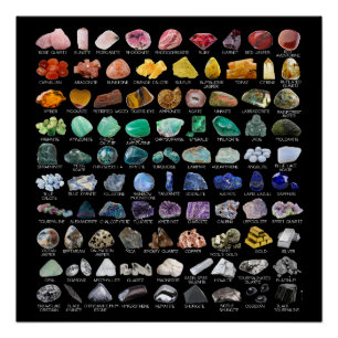 Poster Crystal Collection Rainbow Rocks Carré de géologie