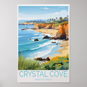 Poster Crystal Cove Newport Beach Californie Voyage