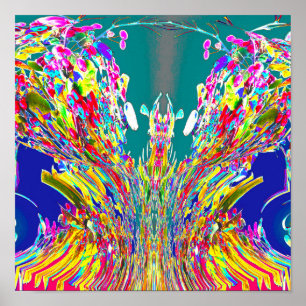 Poster Crystal design digital Flux d'énergie Reiki Master