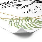 Poster crystal greenery foliage this WAY FINGER POINTING (Coin)