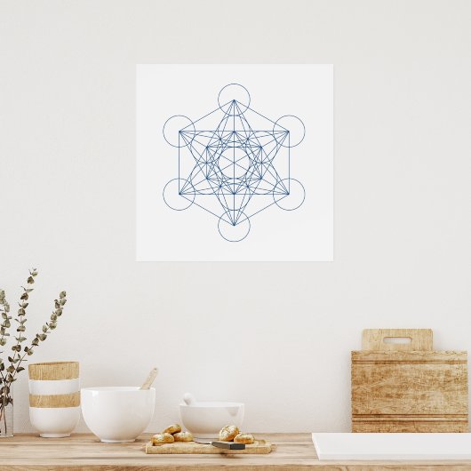 Poster Crystal Grid - Cube de Metatron (Cuisine)