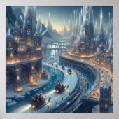 Poster Crystal Ice World Imaginaire Art (Devant)