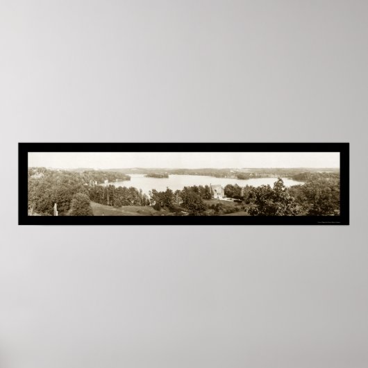Poster Crystal Lake Wisconsin Photo 1913 (Devant)